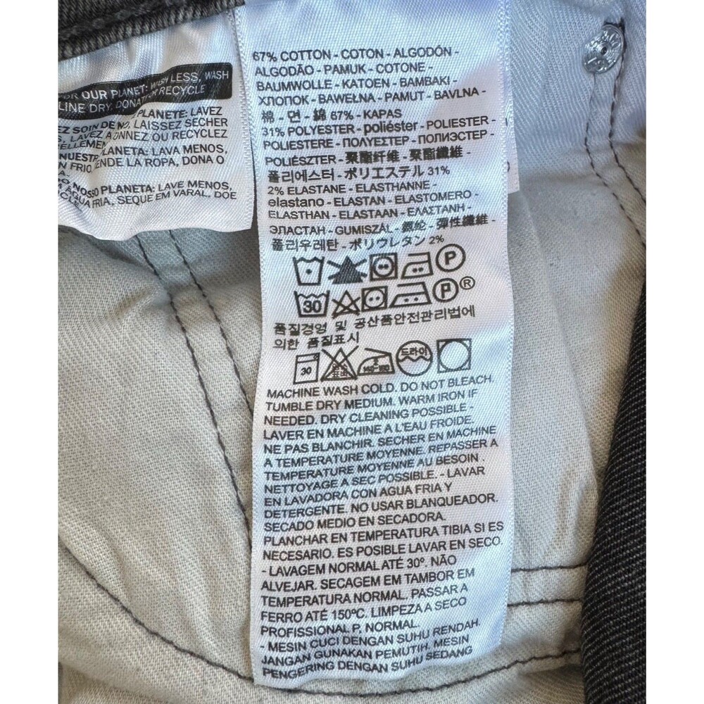 Levi's 510 Skinny Fit Men's Mid Rise Grey Denim Jean, size‎ 34 (A10) - Picture 7 of 13
